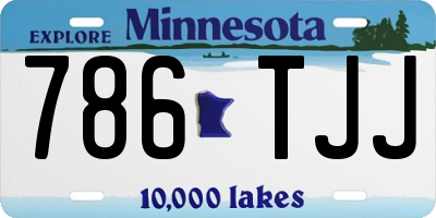 MN license plate 786TJJ
