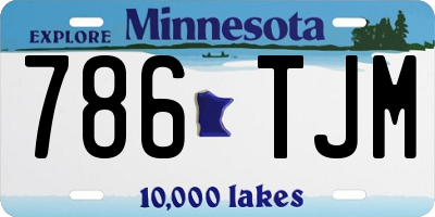 MN license plate 786TJM