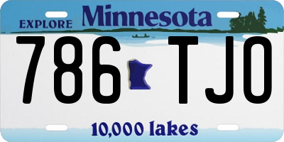 MN license plate 786TJO
