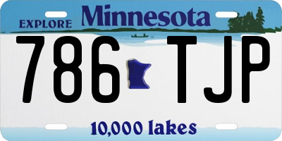 MN license plate 786TJP
