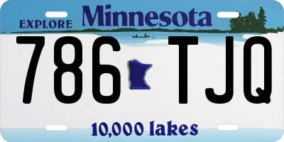 MN license plate 786TJQ