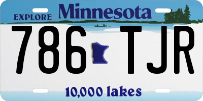 MN license plate 786TJR