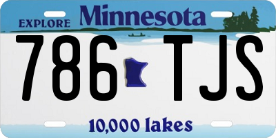 MN license plate 786TJS