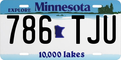 MN license plate 786TJU