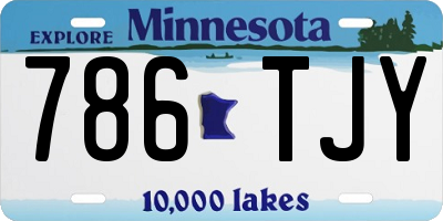 MN license plate 786TJY