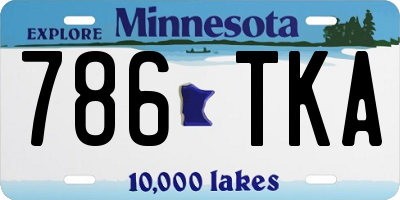 MN license plate 786TKA