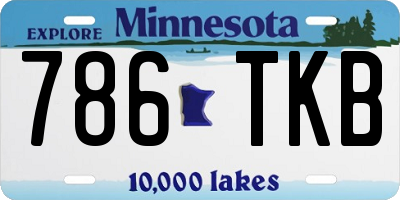 MN license plate 786TKB
