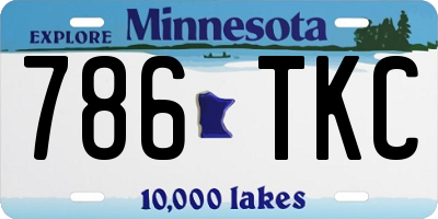 MN license plate 786TKC