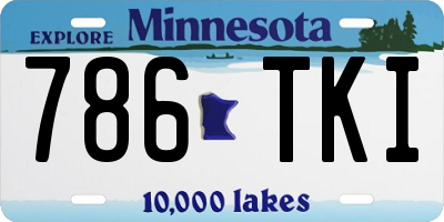 MN license plate 786TKI