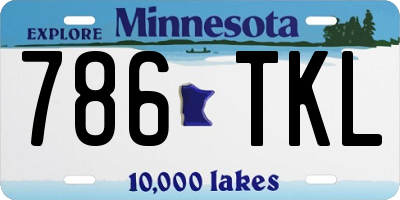 MN license plate 786TKL