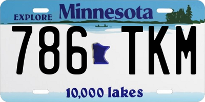 MN license plate 786TKM
