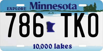 MN license plate 786TKO