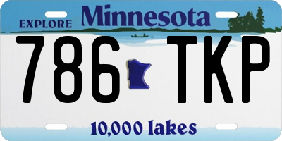 MN license plate 786TKP