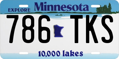 MN license plate 786TKS