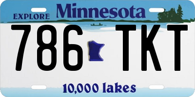 MN license plate 786TKT