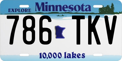 MN license plate 786TKV