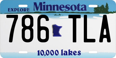 MN license plate 786TLA