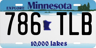 MN license plate 786TLB