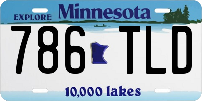 MN license plate 786TLD