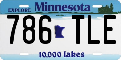MN license plate 786TLE