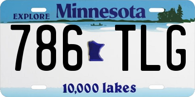 MN license plate 786TLG