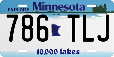 MN license plate 786TLJ