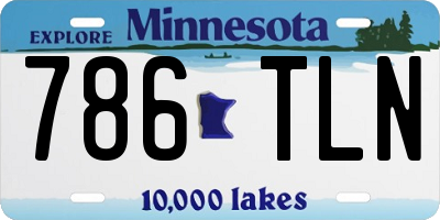 MN license plate 786TLN