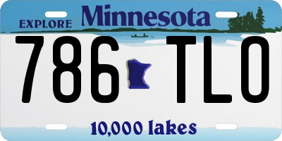 MN license plate 786TLO