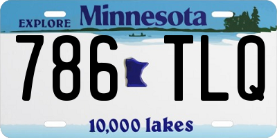 MN license plate 786TLQ