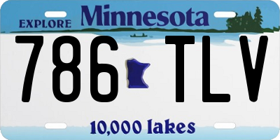 MN license plate 786TLV