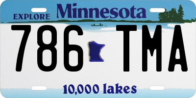 MN license plate 786TMA