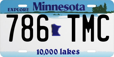 MN license plate 786TMC
