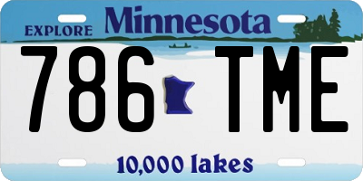 MN license plate 786TME