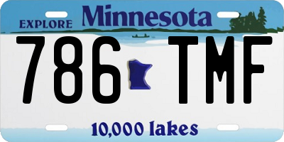 MN license plate 786TMF