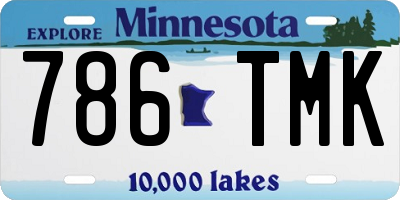 MN license plate 786TMK