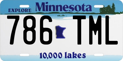 MN license plate 786TML