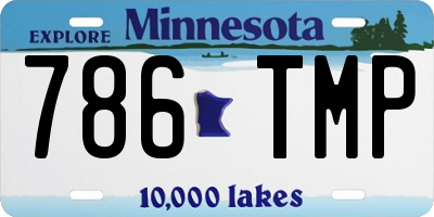 MN license plate 786TMP