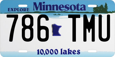 MN license plate 786TMU