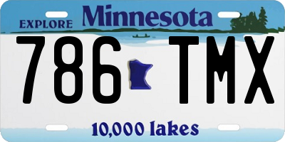 MN license plate 786TMX