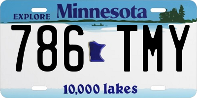 MN license plate 786TMY