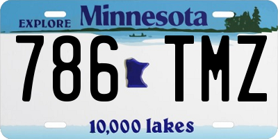 MN license plate 786TMZ