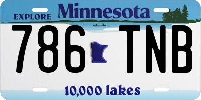 MN license plate 786TNB