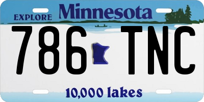 MN license plate 786TNC