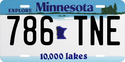 MN license plate 786TNE