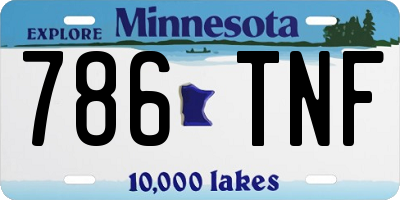 MN license plate 786TNF