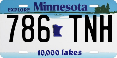 MN license plate 786TNH