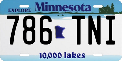 MN license plate 786TNI