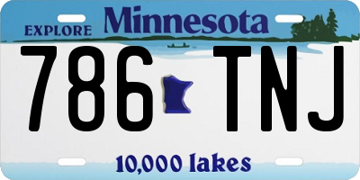 MN license plate 786TNJ