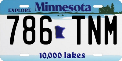 MN license plate 786TNM
