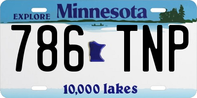 MN license plate 786TNP